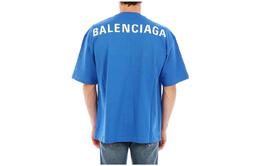 Balenciaga: Голубая футболка 