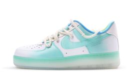 Nike: Зелёные кроссовки  Air Force 1