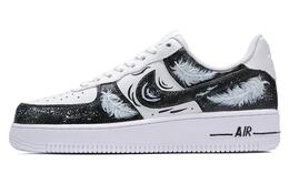 Nike: Чёрные кроссовки  Air Force 1