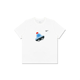 Nike: Белая футболка 