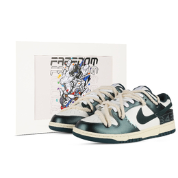 Nike: Зелёные кроссовки  Dunk