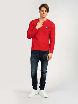 Tommy Hilfiger: Красный свитер  Tommy Jeans