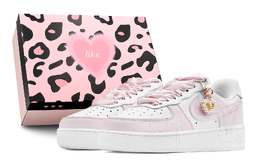 Nike: Фиолетовые кроссовки  Air Force 1