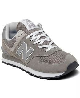 New Balance: Серые кроссовки  Core