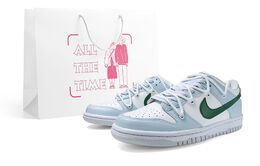 Nike: Зелёные кроссовки  Dunk