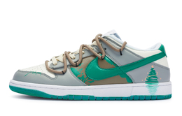 Nike: Зелёные кроссовки  Dunk