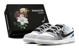 Nike: Серые кроссовки  Dunk