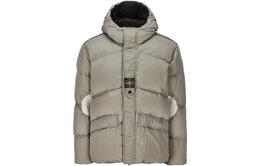 Stone Island: Зелёный пуховик 