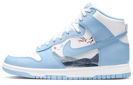 Nike: Голубые кроссовки  Dunk High