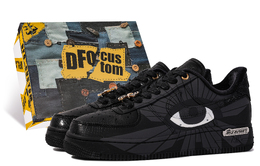 Nike: Чёрные кроссовки  Air Force 1
