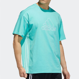 Adidas: Синяя футболка 