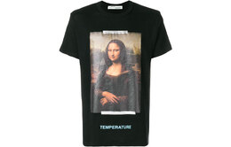 Off-White: Чёрная футболка  Mona Lisa