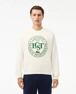 Lacoste: Белая толстовка 