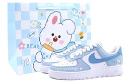 Nike: Голубые кроссовки  Air Force 1