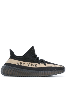 Adidas: Чёрные кроссовки  Yeezy Boost 350 v2