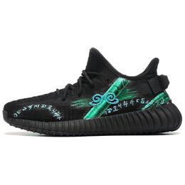 Adidas: Чёрные кроссовки  Yeezy Boost 350 v2