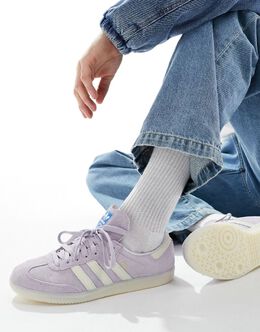 Adidas: Фиолетовые кроссовки  Samba