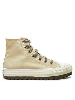 Converse: Бежевые кеды  Chuck Taylor All Star