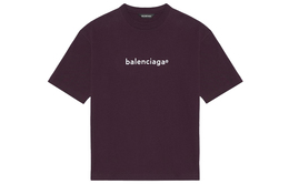 Balenciaga: Фиолетовая футболка 