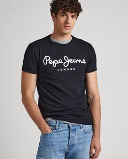 Pepe Jeans: Чёрная футболка 