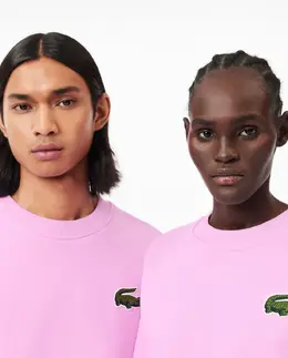 Lacoste: Розовая толстовка 