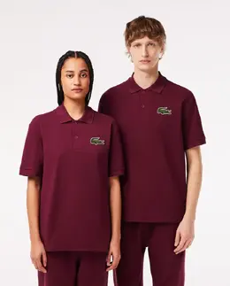 Lacoste: Бордовая рубашка 