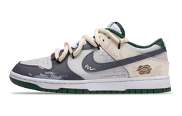 Nike: Зелёные кроссовки  Dunk