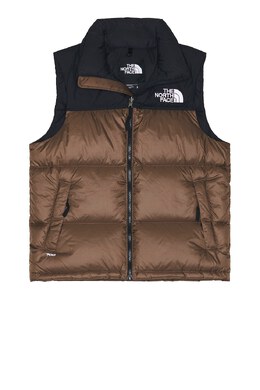 The North Face: Коричневый жилет  Nuptse