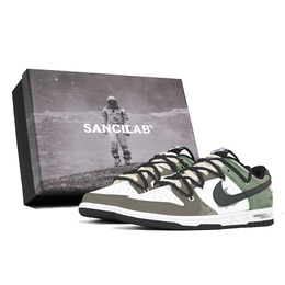 Nike: Зелёные кроссовки  Dunk