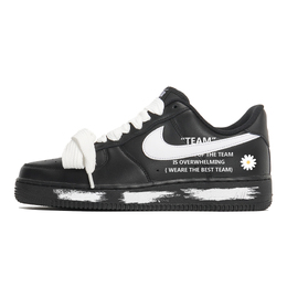 Nike: Чёрные кроссовки  Air Force 1