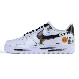 Nike: Чёрные кроссовки  Air Force 1