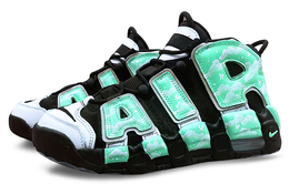 Nike: Зелёные кроссовки  Air More Uptempo