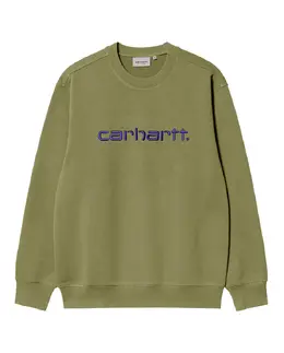 Carhartt WIP: Зелёная толстовка 