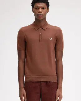 Fred Perry: Коричневая рубашка 