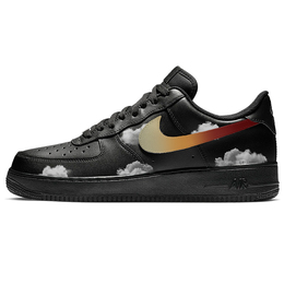 Nike: Чёрные кроссовки  Air Force 1