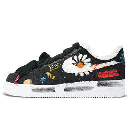 Nike: Чёрные кроссовки  Air Force 1