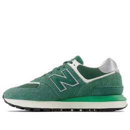 New Balance: Зелёные кроссовки  574