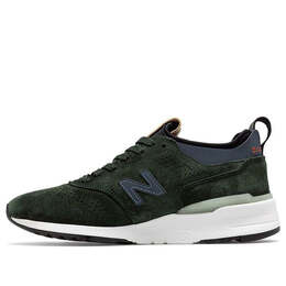 New Balance: Зелёные кроссовки  997