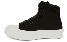 Alexander McQueen: Чёрные кроссовки  Deck Plimsoll