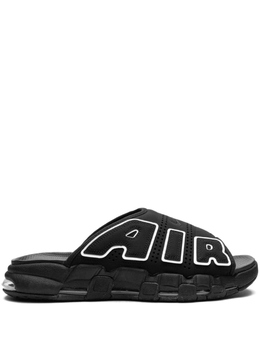 Nike: Чёрные шлёпанцы  Air More Uptempo