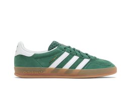 Adidas: Зелёные кроссовки  Gazelle Indoor