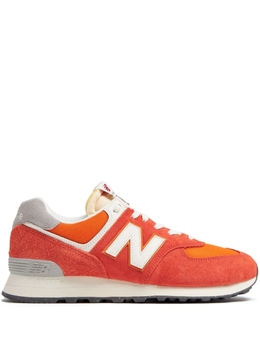 New Balance: Оранжевые кроссовки  574