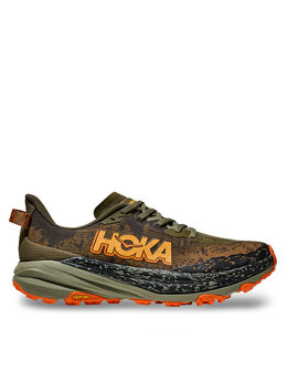 HOKA: Зелёные кроссовки 