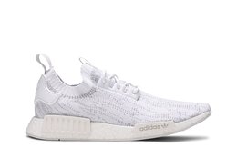 Adidas: Белые кроссовки  NMD_R1 Primeknit