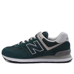 New Balance: Зелёные кроссовки  574