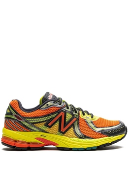 New Balance: Оранжевые кроссовки 