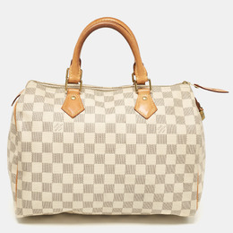 Louis Vuitton: Белая сумка  Speedy 30