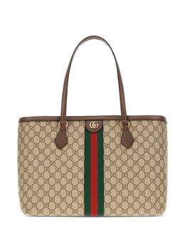 Gucci: Бежевая сумка-шоппер  Ophidia GG