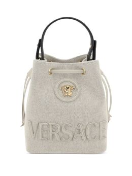 Versace: Бежевая сумка  La Medusa