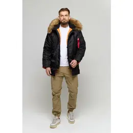 ALPHA INDUSTRIES: Чёрный пуховик 